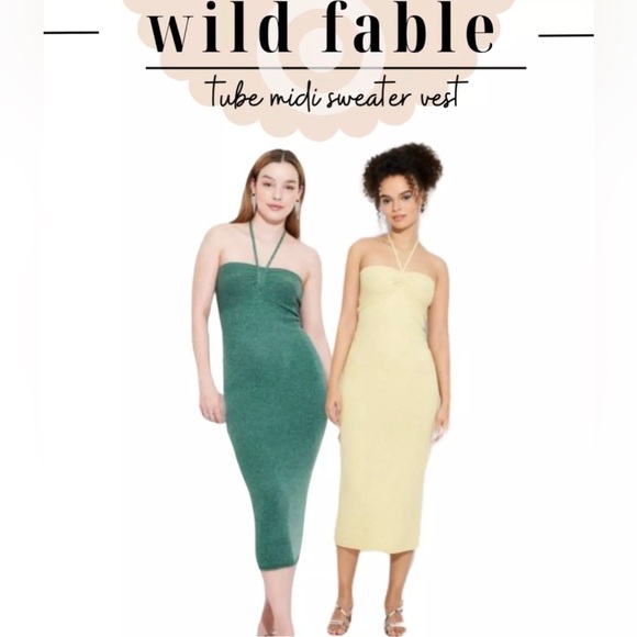 Sweater Midi Halter Dress - Picture 1 of 8